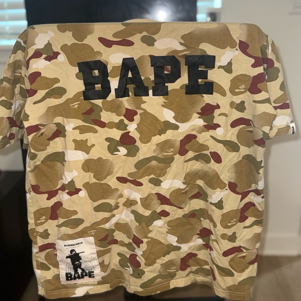 Bape Camo Short Sleeve Tee - Brown and Green